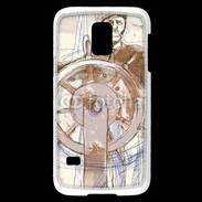 Coque Samsung Galaxy S5 Mini Illustration d'un capitaine de bateau