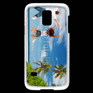 Coque Samsung Galaxy S5 Mini Couple sautant devant la mer