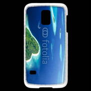 Coque Samsung Galaxy S5 Mini île en former de cœur au milieu de la mer