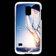 Coque Samsung Galaxy S5 Mini Bateau et couché de soleil 50