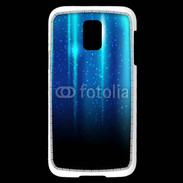 Coque Samsung Galaxy S5 Mini Rideau bleu à strass
