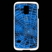 Coque Samsung Galaxy S5 Mini Toile d'araignée bleue