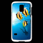 Coque Samsung Galaxy S5 Mini Poisson jaune et noir