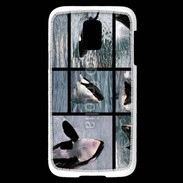 Coque Samsung Galaxy S5 Mini Orque noir et blanc