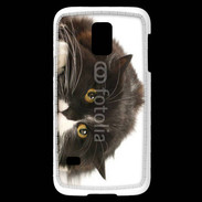Coque Samsung Galaxy S5 Mini Chat noir et blanc