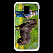 Coque Samsung Galaxy S5 Mini Petite fille avec son poney