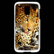 Coque Samsung Galaxy S5 Mini Portrait de léopard
