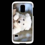 Coque Samsung Galaxy S5 Mini Chiot berger blanc suisse