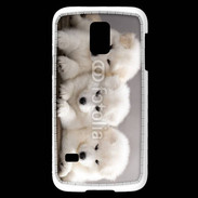 Coque Samsung Galaxy S5 Mini Chiot japonais blanc