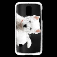 Coque Samsung Galaxy S5 Mini Chiot blanc 5