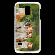 Coque Samsung Galaxy S5 Mini Groupe de 5 chiens Border Collie