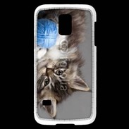 Coque Samsung Galaxy S5 Mini Chaton et pelote de laine