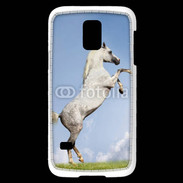 Coque Samsung Galaxy S5 Mini Cheval arable robe grise