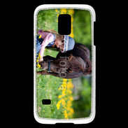 Coque Samsung Galaxy S5 Mini Enfant et cheval