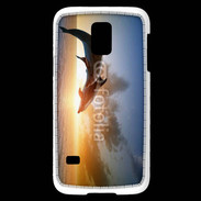 Coque Samsung Galaxy S5 Mini Saut de dauphin au couché de soleil