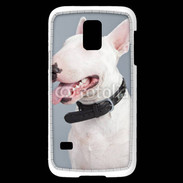 Coque Samsung Galaxy S5 Mini Portrait de Bull terrier blanc 5