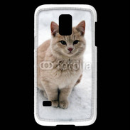 Coque Samsung Galaxy S5 Mini Chat dans la neige