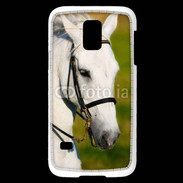 Coque Samsung Galaxy S5 Mini Portrait cheval blanc 25