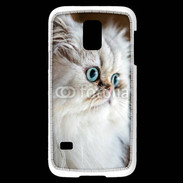 Coque Samsung Galaxy S5 Mini Magnifique chat persan aux yeux bleus
