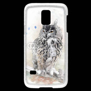 Coque Samsung Galaxy S5 Mini hibou en aquarelle