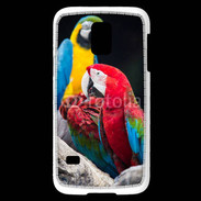 Coque Samsung Galaxy S5 Mini Macaw vert et rouge 76