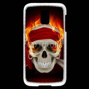 Coque Samsung Galaxy S5 Mini Tête de mort en flamme