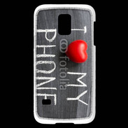 Coque Samsung Galaxy S5 Mini J'aime mon téléphone