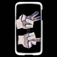 Coque Samsung Galaxy S5 Mini double fuck gants