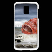 Coque Samsung Galaxy S5 Mini Enorme poisson chassant bateau de pêcheurs