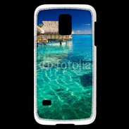 Coque Samsung Galaxy S5 Mini Bungalow sur l'eau des tropiques