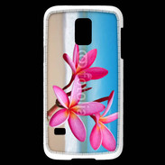 Coque Samsung Galaxy S5 Mini Fleurs à la plage