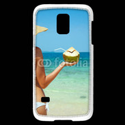 Coque Samsung Galaxy S5 Mini Cocktail noix de coco sur la plage 5