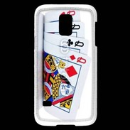 Coque Samsung Galaxy S5 Mini Carré de dames au poker
