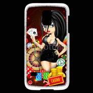 Coque Samsung Galaxy S5 Mini Lady au casino