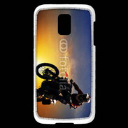 Coque Samsung Galaxy S5 Mini Motocross et soleil