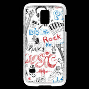 Coque Samsung Galaxy S5 Mini Eléments de musique en dessin