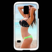 Coque Samsung Galaxy S5 Mini Belle femme à la plage 10