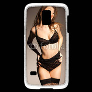 Coque Samsung Galaxy S5 Mini Femme sexy en lingerie noire