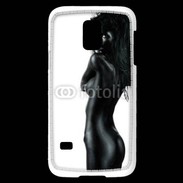 Coque Samsung Galaxy S5 Mini Femme nue body painting noir et blanc 4