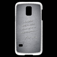 Coque Samsung Galaxy S5 Mini Les Folies Noir Citation Oscar Wilde