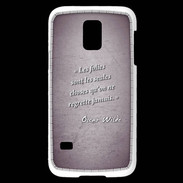 Coque Samsung Galaxy S5 Mini Les Folies Violet Citation Oscar Wilde