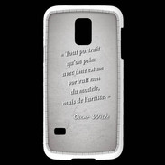 Coque Samsung Galaxy S5 Mini Portrait Ame Gris Citation Oscar Wilde