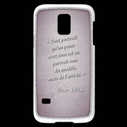 Coque Samsung Galaxy S5 Mini Portrait Ame Rose Citation Oscar Wilde