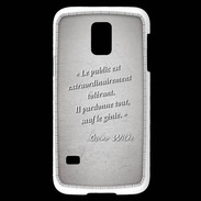 Coque Samsung Galaxy S5 Mini Public génie Gris Citation Oscar Wilde