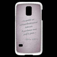 Coque Samsung Galaxy S5 Mini Public génie Rose Citation Oscar Wilde