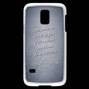 Coque Samsung Galaxy S5 Mini Survie valeur Bleu Citation Oscar Wilde