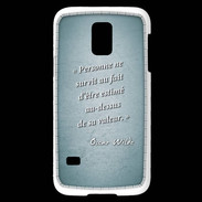 Coque Samsung Galaxy S5 Mini Survie valeur Turquoise Citation Oscar Wilde