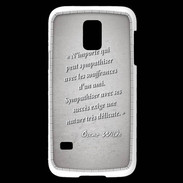 Coque Samsung Galaxy S5 Mini Sympathiser Gris Citation Oscar Wilde