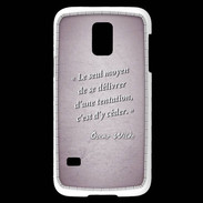 Coque Samsung Galaxy S5 Mini Tentation Rose Citation Oscar Wilde