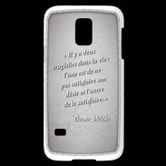 Coque Samsung Galaxy S5 Mini Tragédie Gris Citation Oscar Wilde